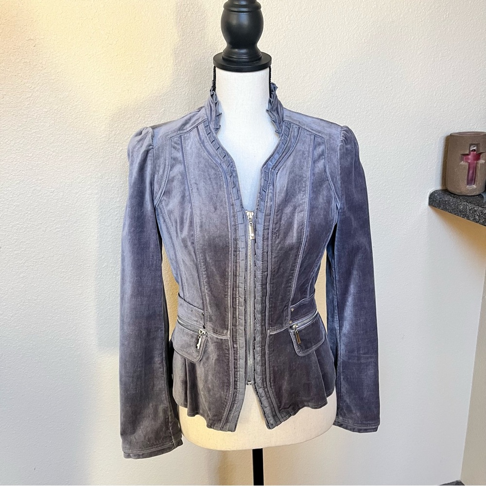 VTG WHBM grey velvet jacket